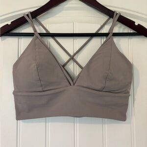 Lululemon Athletica Gray and Purple Strappy Bra